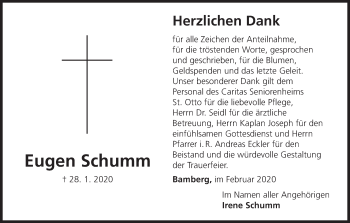 Anzeige von Eugen Schumm von MGO