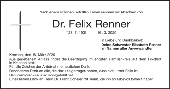 Anzeige von Felix Renner von MGO