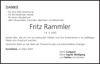 Anzeige von Fritz Rammler von MGO