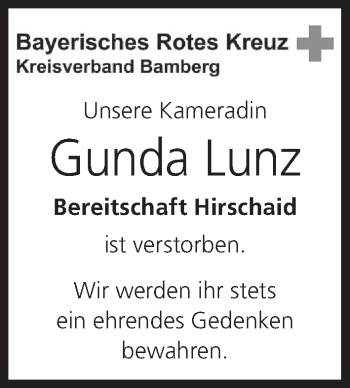 Anzeige von Gunda Lunz von MGO