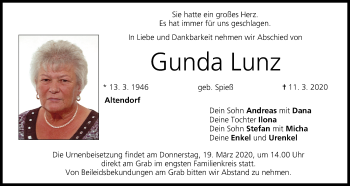 Anzeige von Gunda Lunz von MGO