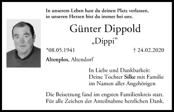 Anzeige von Günter Dippold von MGO