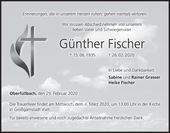 Anzeige von Günther Fischer von MGO