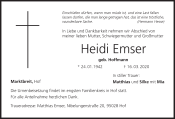 Anzeige von Heidi Emser von MGO
