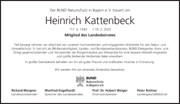 Anzeige von Heinrich Kattenbeck von MGO
