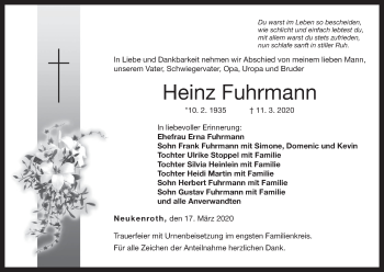 Anzeige von Heinz Fuhrmann von MGO