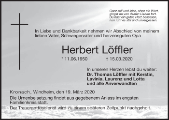 Anzeige von Herbert Löffler von MGO