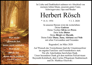 Anzeige von Herbert Rösch von MGO