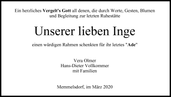 Anzeige von Inge  von MGO
