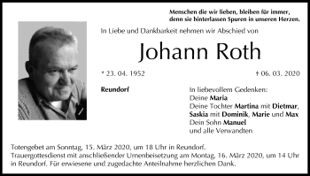 Anzeige von Johann Roth von MGO
