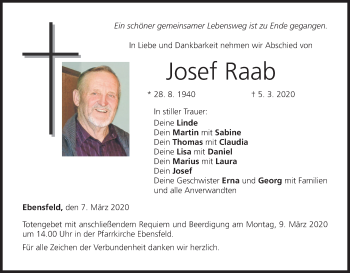 Anzeige von Josef Raab von MGO