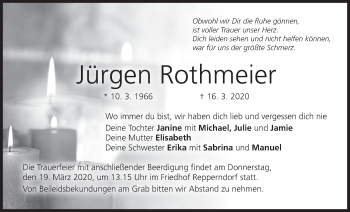 Anzeige von Jürgen Rothmeier von MGO
