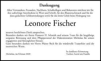 Anzeige von Leonore Fischer von MGO
