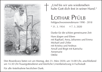 Anzeige von Lothar Pfülb von MGO