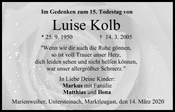 Anzeige von Luise Kolb von MGO