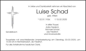 Anzeige von Luise Schad von MGO