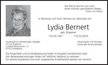 Anzeige von Lydia Bernert von MGO