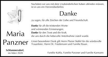 Anzeige von Maria Panzner von MGO