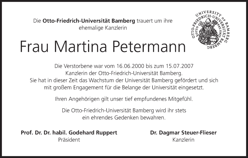  Traueranzeige für Martina Petermann vom 29.02.2020 aus MGO