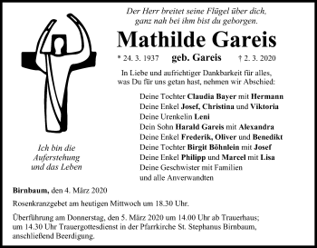Anzeige von Mathilde Gareis von MGO