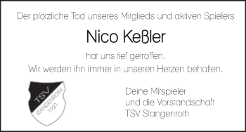 Anzeige von Nico Keßler von MGO