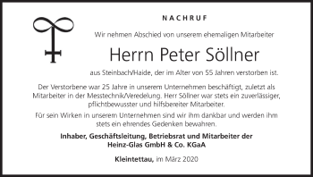 Anzeige von Peter Söllner von MGO