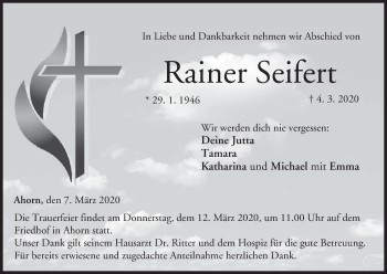 Anzeige von Rainer Seifert von MGO