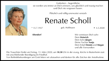 Anzeige von Renate Scholl von MGO