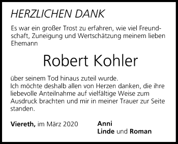 Anzeige von Robert Kohler von MGO