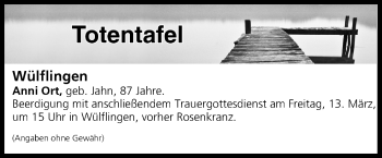 Anzeige von Totentafel vom 13.03.2020 von MGO