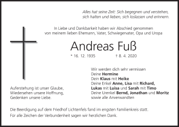 Anzeige von Andreas Fuß von MGO