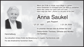 Anzeige von Anna Saukel von MGO