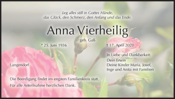 Anzeige von Anna Vierheilig von MGO