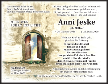 Anzeige von Anni Jeske von MGO