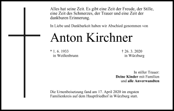 Anzeige von Anton Kirchner von MGO