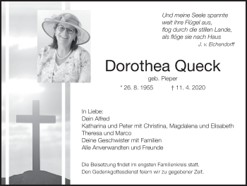 Anzeige von Dorothea Queck von MGO