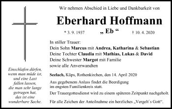 Anzeige von Eberhard Hoffmann von MGO
