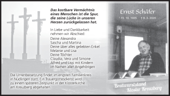 Anzeige von Ernst Schäfer von MGO