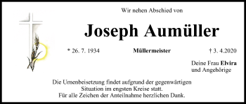 Anzeige von Joseph Aumüller von MGO