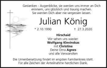 Anzeige von Julian König von MGO
