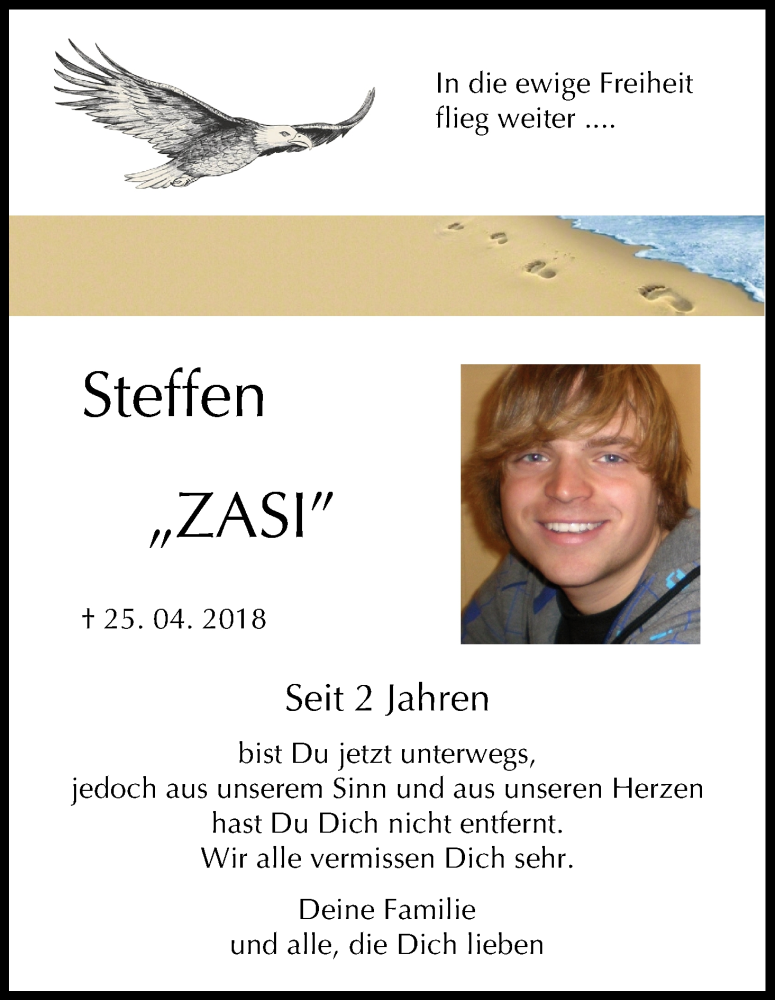  Traueranzeige für Steffen Zasworka vom 25.04.2020 aus MGO