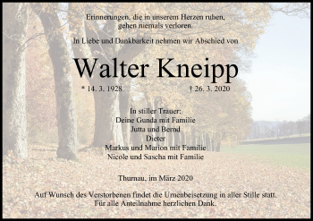 Anzeige von Walter Kneipp von MGO