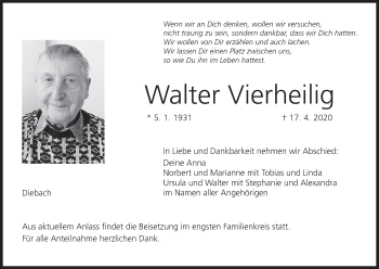 Anzeige von Walter Vierheilig von MGO