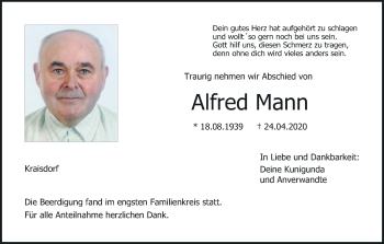 Anzeige von Alfred Mann von MGO
