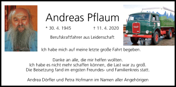 Anzeige von Andreas Pflaum von MGO