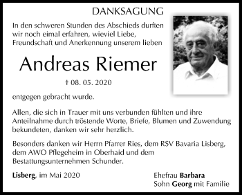 Anzeige von Andreas Riemer von MGO