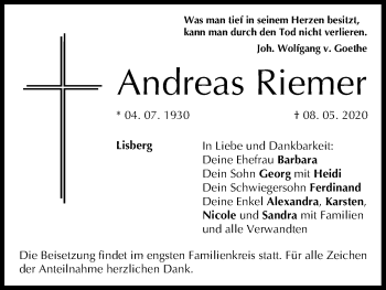 Anzeige von Andreas Riemer von MGO