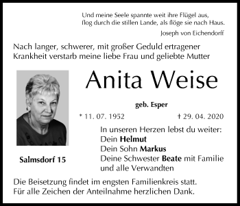 Anzeige von Anita Weise von MGO