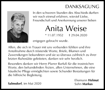 Anzeige von Anita Weise von MGO