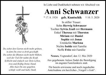 Anzeige von Anni Schwanzer von MGO
